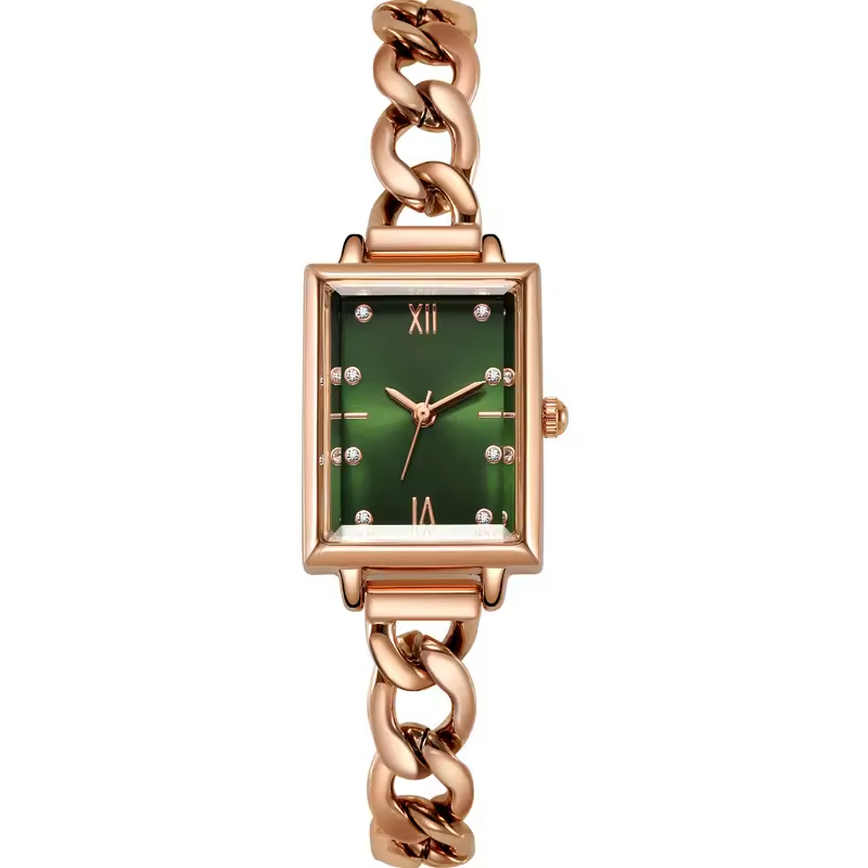 Oem High Quality Japanese Quartz Movement Watch Fashion Light Luxury Rectangular Waterproof Lady Quartz Watch