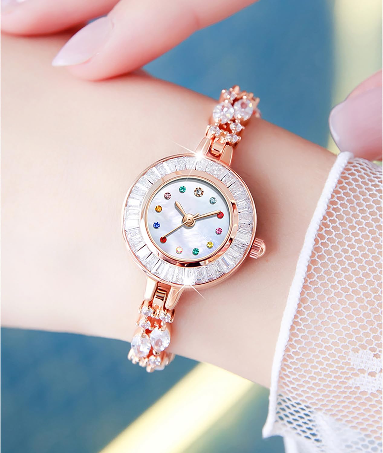 Women's Luxury Wristwatch Bracelet Analog Quartz Wrist Watch for Ladies